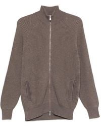 Brunello Cucinelli - Zip-Front Cardigan - Lyst