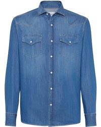 Brunello Cucinelli - Cotton Blouse - Lyst