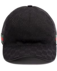 Gucci - Monogram-Pattern Striped-Trim Woven Cap - Lyst
