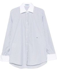 Prada - Striped Cotton Shirt - Lyst