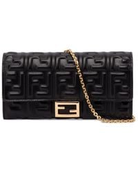 Fendi - 'Baguette' Continental Wallet With Chain - Lyst