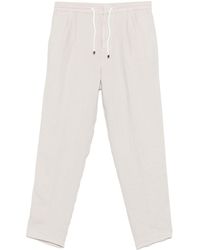 Brunello Cucinelli - Linen Drawcord Trousers - Lyst