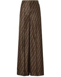 Fendi - Ff Silk Trousers - Lyst
