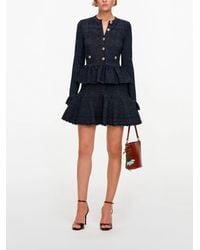 Self-Portrait - Textured Knit Mini Dress - Lyst
