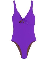 Fisico - One-Piece Swimsuit With Knot - Lyst