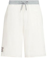 Brunello Cucinelli - Cotton And Linen Blend Shorts - Lyst
