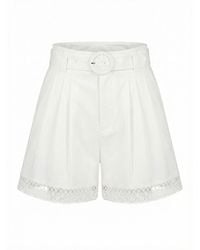 Twinset - Shorts With Macrame And Belt - Lyst