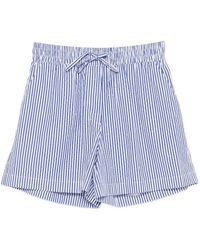 P.A.R.O.S.H. - Striped Cotton Shorts - Lyst