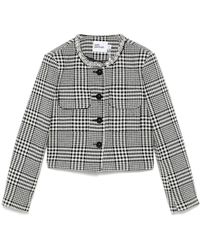 Self-Portrait - Wool Blend Checked Jacket - Lyst