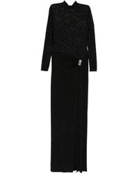 Nissa - Rhinestone-Embellished Lace Maxi Dress - Lyst