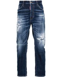 DSquared² - Distressed Washed-denim Jeans - Lyst