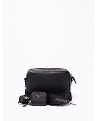 Prada - Saffiano Leather Shoulder Bag - Lyst