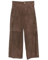 Max Mara - "Smmfulmine" Suede Trousers - Lyst