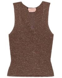 Twinset - Knit Ribbed Tank Top - Lyst