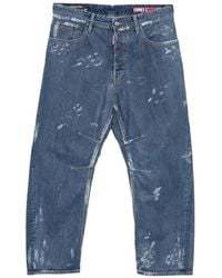 DSquared² - Kawaii Paint-Splatter Distressed Jeans - Lyst