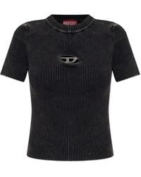 DIESEL - Logo Cotton T-Shirt - Lyst