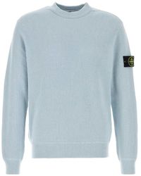 Stone Island - Ribbed Soft Organic Cotton Crewneck - Lyst