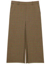 Saint Laurent - Plaid Wool Skirtpants - Lyst