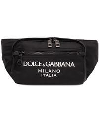 Dolce & Gabbana - Belt Bag With Rubberized Logo - Lyst