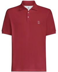 Brunello Cucinelli - Logo Cotton Polo Shirt - Lyst