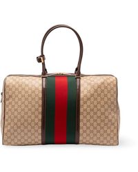 Gucci - Medium Gg Duffle Bag With Web - Lyst