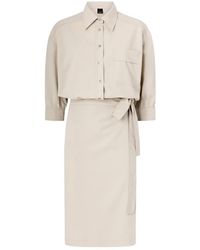 Pinko - Tie-Waist Shirt Dress - Lyst