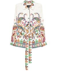 Etro - Safari Jacket With Belt - Lyst