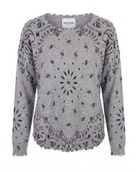 Kujten - 'Mela Bandana' Round Neck Sweater - Lyst