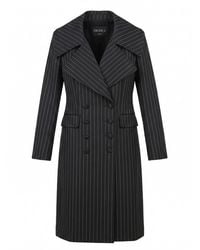 Dondup - Double Breasted Coat - Lyst