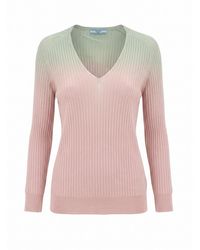 Prada - V Neck Tye Dye Sweater - Lyst