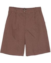 Pinko - Bermuda Shorts With Pressed Pleat Detail - Lyst