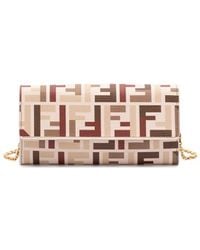 Fendi - 'Baguette' Continental Wallet With Chain - Lyst