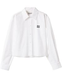 Miu Miu - Popeline Shirt - Lyst