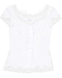 Ermanno Scervino - Lace-Trim Blouse - Lyst