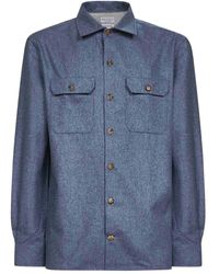 Brunello Cucinelli - Camicia Con Taschino - Lyst