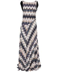 Missoni - Maxi Zigzag-Pattern Open-Back Dress - Lyst