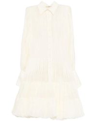 Ermanno Scervino - Pleated Mini Dress - Lyst