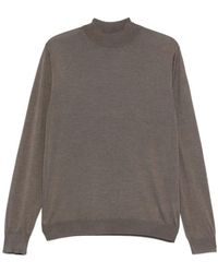 Malo - Long Sleeve Mock-Neck Sweater - Lyst