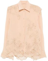 Ermanno Scervino - Floral Lace-Embellished Shirt - Lyst