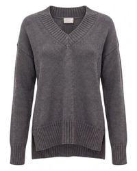 Drumohr - Long Sleeve V-Neck Sweater - Lyst