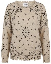 Kujten - 'Mela Bandana' Round Neck Sweater - Lyst