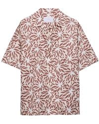 Prada - Striped Cotton And Silk 'Bowling' Shirt - Lyst