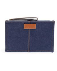 Fendi - Flat Pouch Denim - Lyst