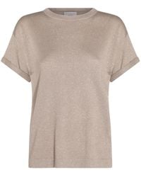 Brunello Cucinelli - Glitter Detailing T-Shirt - Lyst