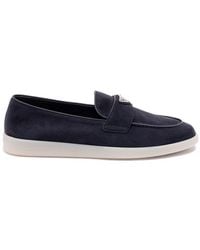 Prada - Suede Loafers - Lyst