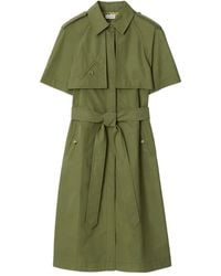 Burberry - Cotton Poplin Midi Trench Dress - Lyst