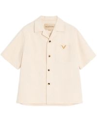 Valentino Garavani - 'Vgold' Denim Short Sleeve Shirt - Lyst