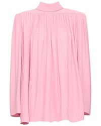 Valentino Garavani - Cady Couture Pleated Top - Lyst