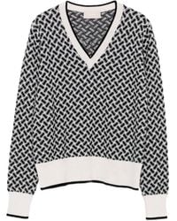 Drumohr - Long Sleeve V-Neck Sweater - Lyst