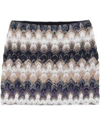 Missoni - Zigzag-Knit Metallic Mini Skirt - Lyst